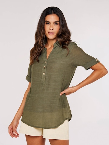 Apricot Blouse in Groen: voorkant