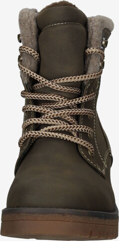 TOM TAILOR Lace-Up Ankle Boots in Brown