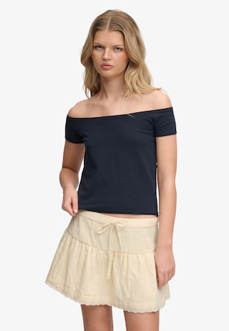 Superdry & Co Top 'Bardot' in Blauw: voorkant