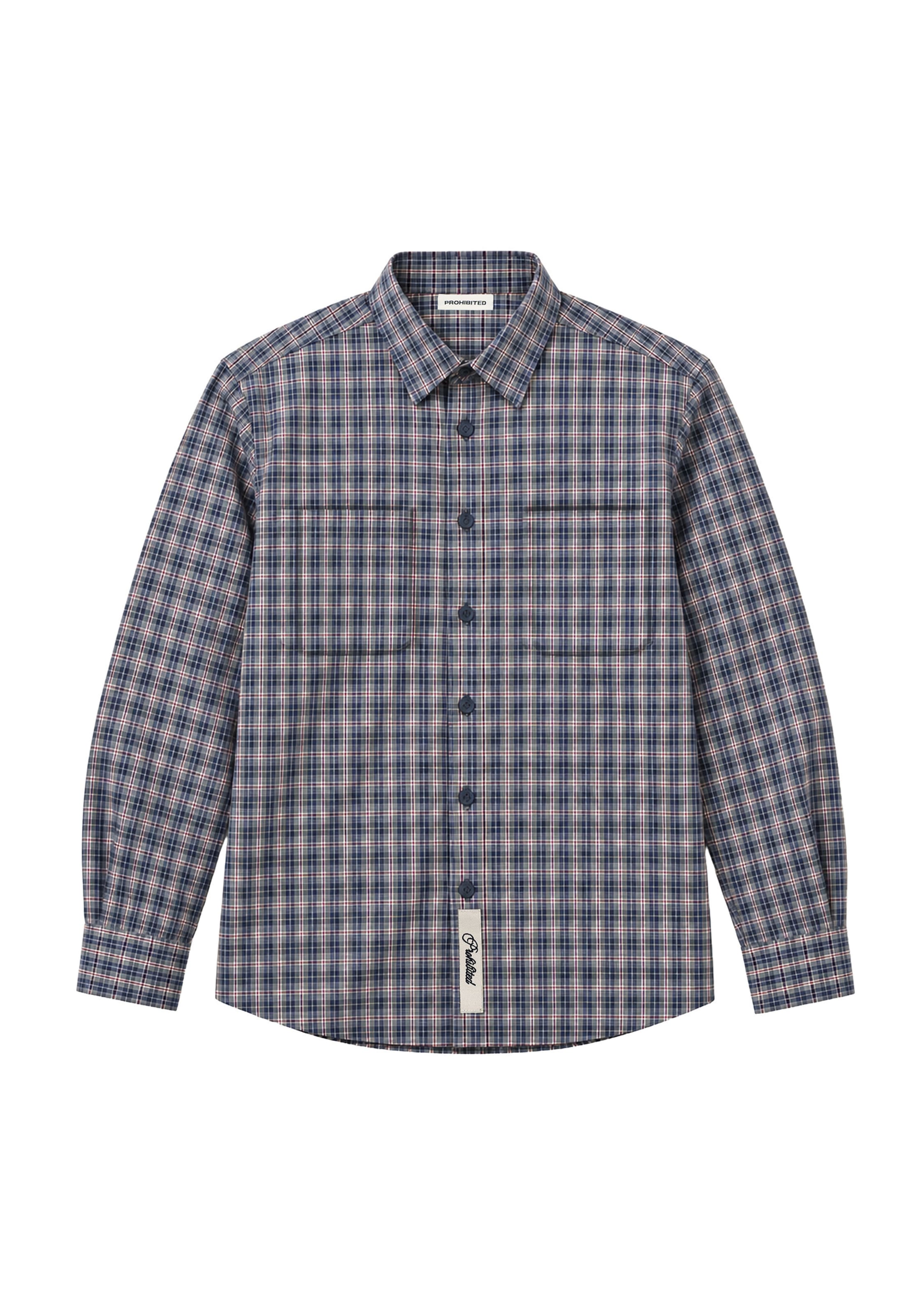 Regular fit Camicia di Prohibited in blu: frontale