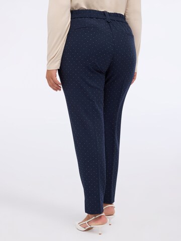 Coupe slim Pantalon Fiorella Rubino en bleu