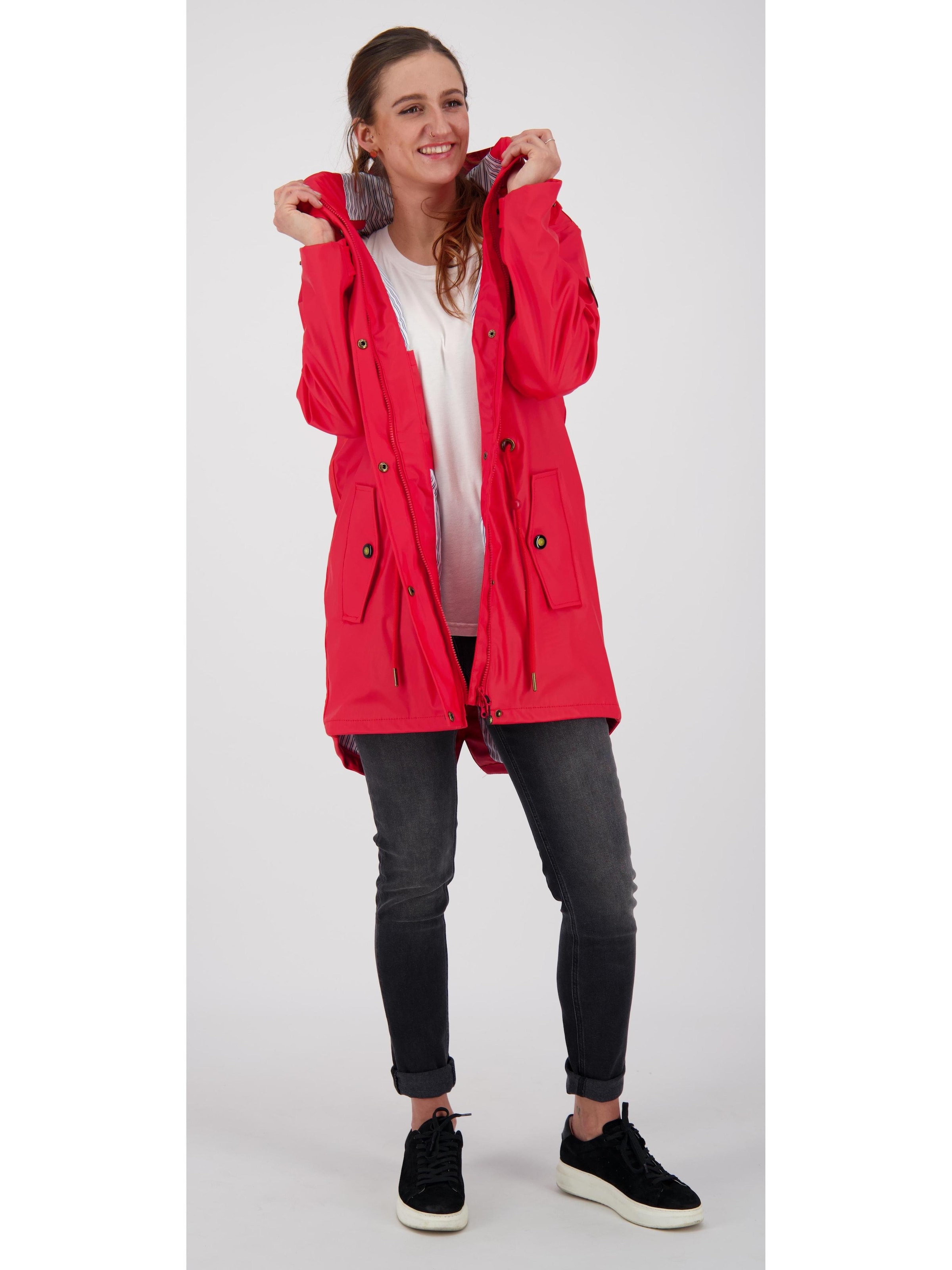 ankerglut Funktionsmantel 'Friesennerz ankerglutliebe WMN'‌‌‌‌‌‌ in Rot