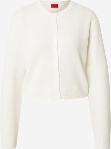 HUGO Strickjacke 'Sfebra' in Weiß: Vorderseite