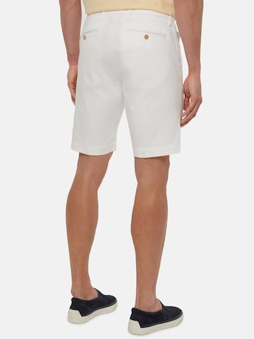 Boggi Milano Regular Pleat-Front Pants in White