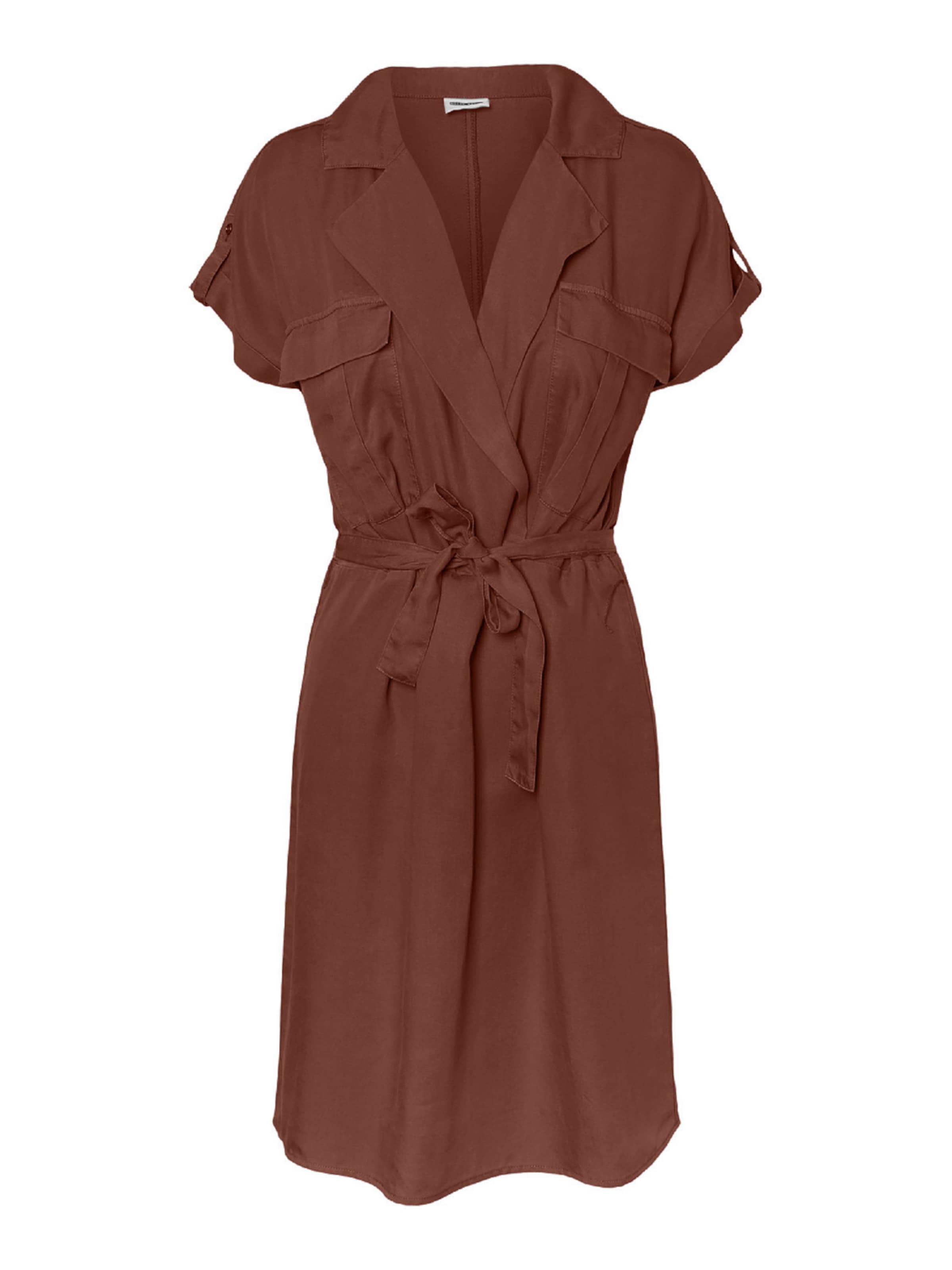 Noisy may - Vestidos camiseiros em castanho: frente