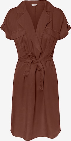 Robe-chemise Noisy may en marron : devant