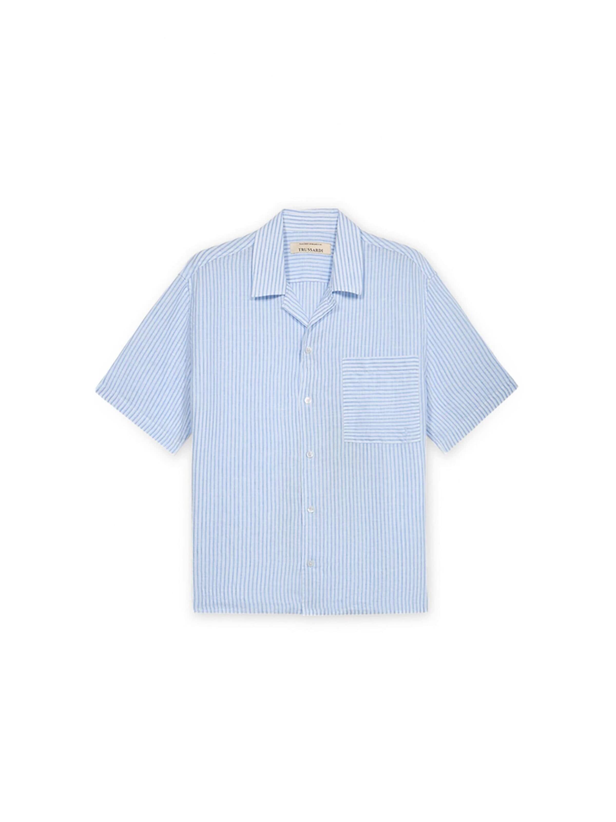 Trussardi - Ajuste regular Camisa en azul: frente