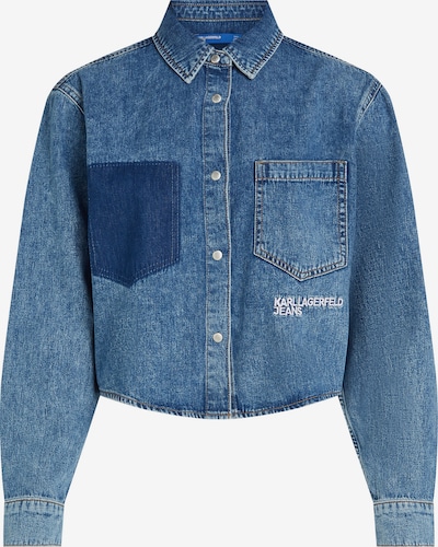 L dydžio Palaidinė iš KARL LAGERFELD JEANS, spalva – mėlyna / balta, Prekių apžvalga
