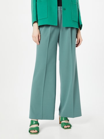 2NDDAY Wide leg Pleat-Front Pants 'Mille' in Blue: front