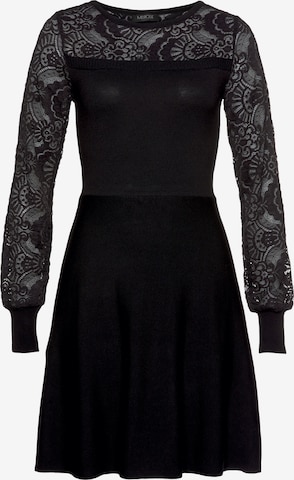 MELROSE Strickkleid in Schwarz: Vorderseite