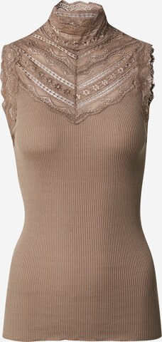 Tops en tricot rosemunde en marron : devant