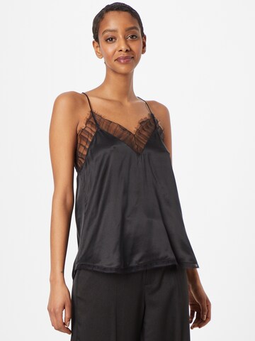 IRO Top 'BERWYN' in Black: front