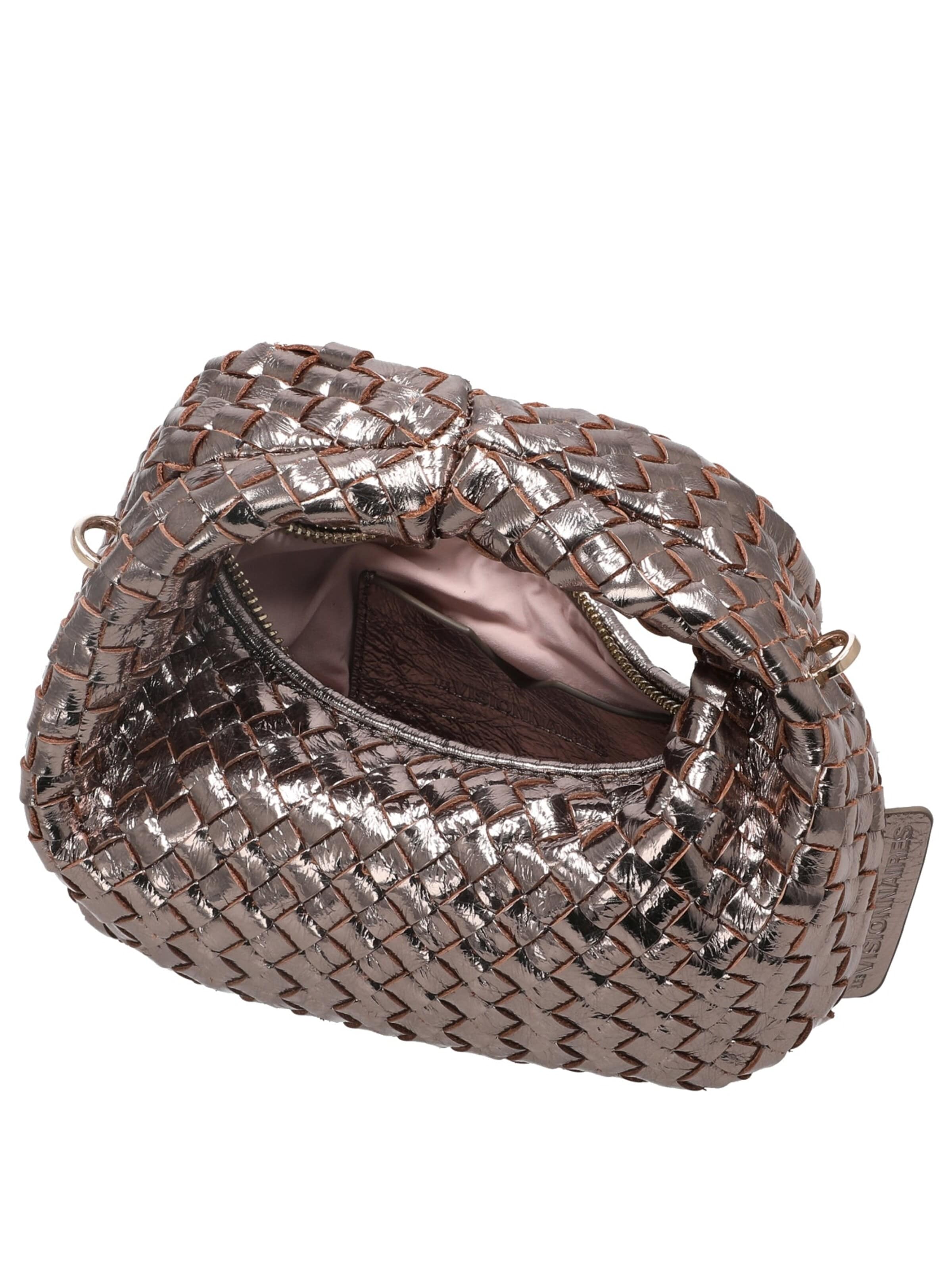 Les Visionnaires Handbag 'Greta Micro Weave' in Brown