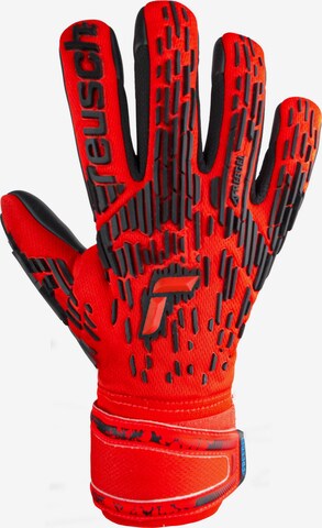 REUSCH Athletic Gloves in Red: front