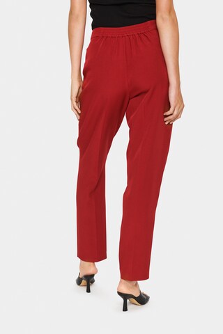 SAINT TROPEZ Slim fit Trousers 'Oliva' in Red