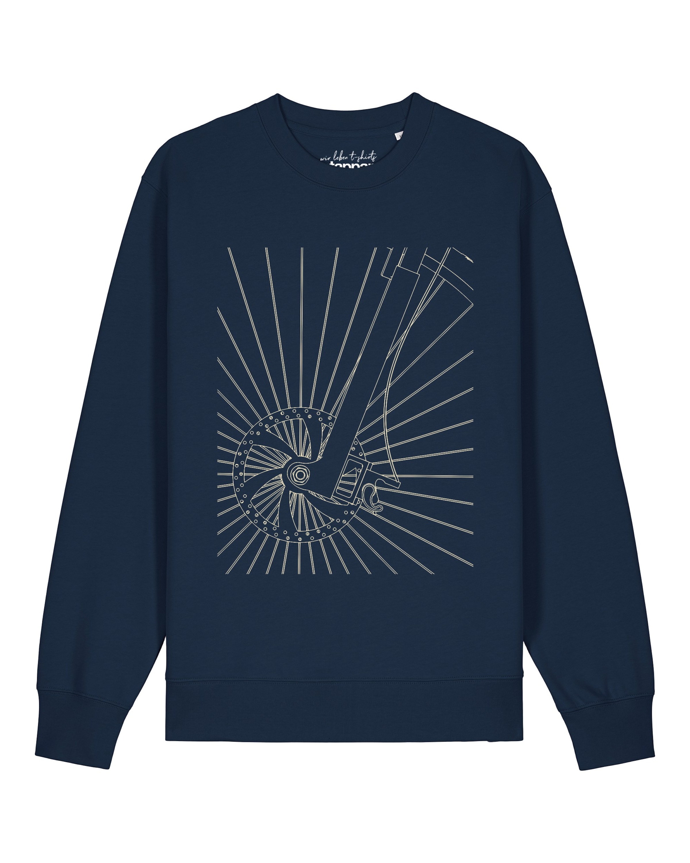 Watapparel Sweatshirt 'Fahrradspeichen' in Blauw: voorkant