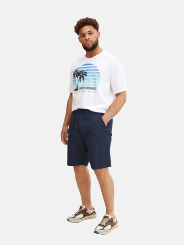 TOM TAILOR Men + Regular Shorts in Blau: predná strana