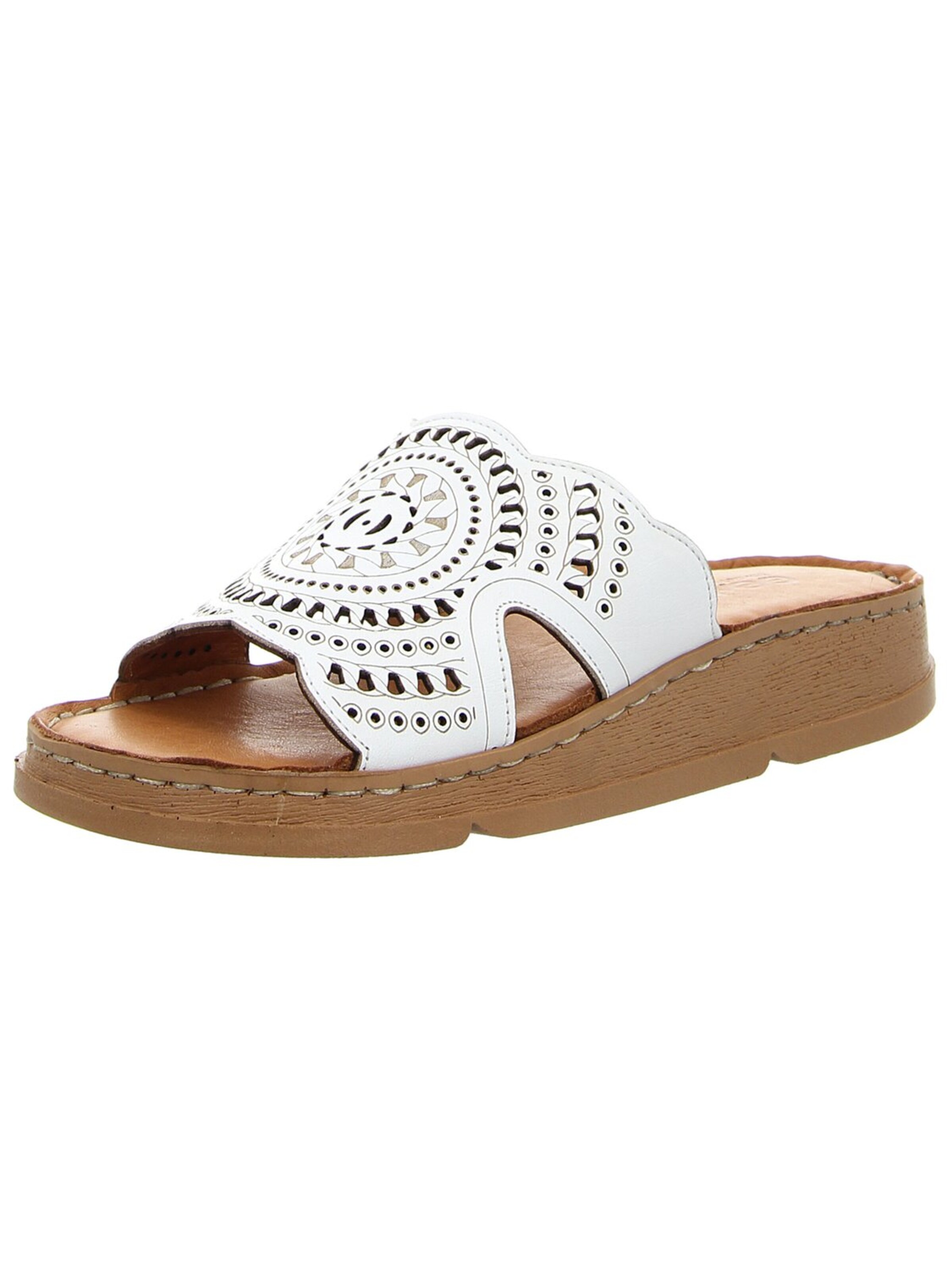 Gemini Mules 'Damen Pantolette 361210-02/001 Echt Leder in weiß' in White: front