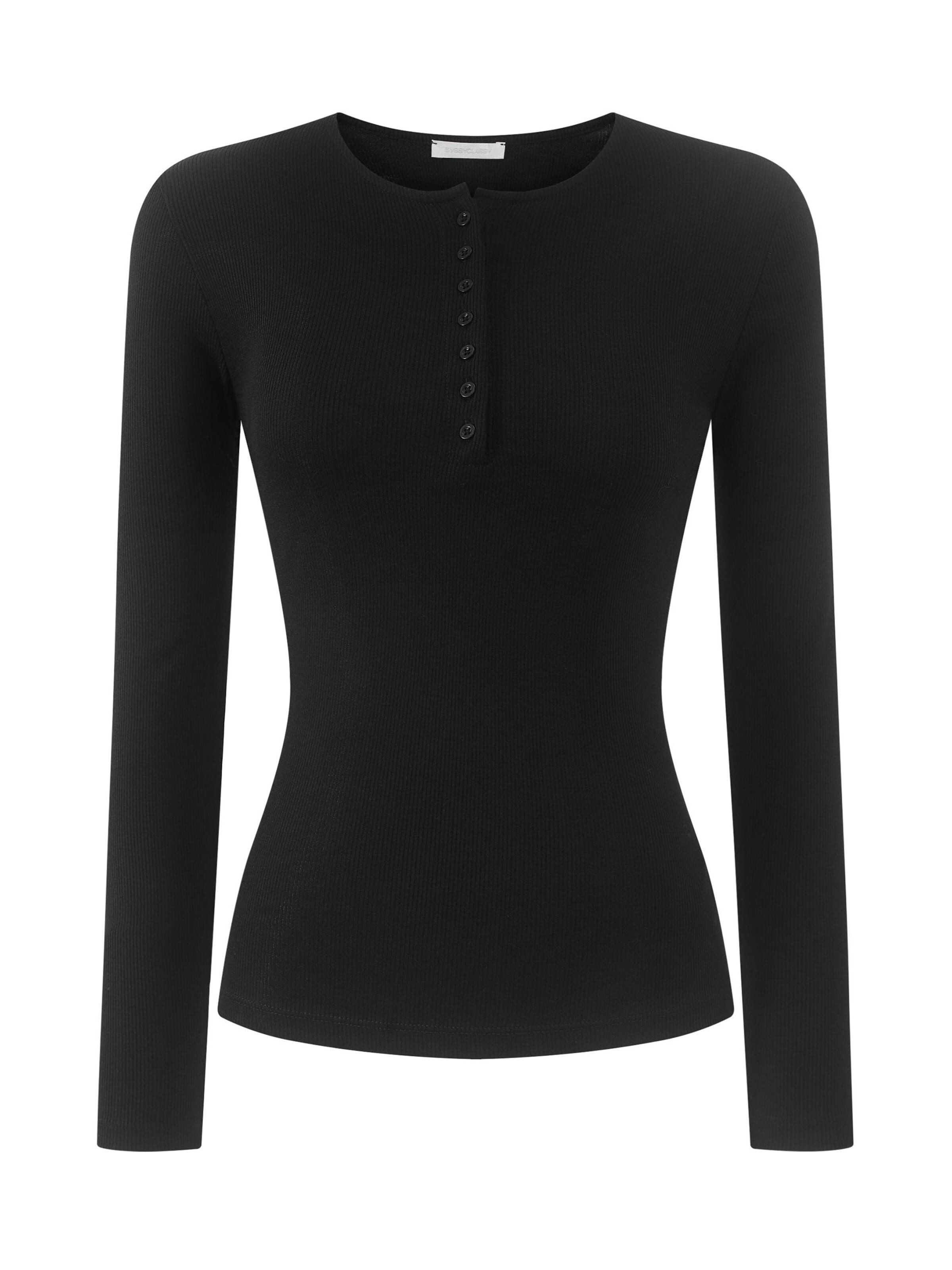 SASSYCLASSY - Camiseta en negro: frente