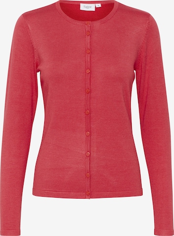 SAINT TROPEZ Gebreid vest in Rood: voorkant