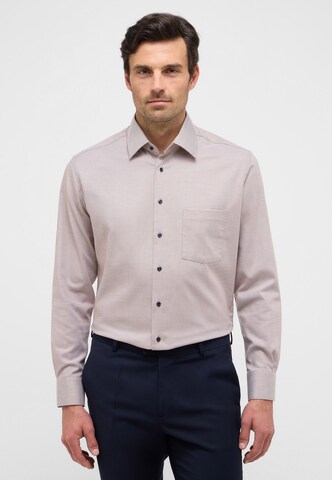 ETERNA Regular fit Zakelijk overhemd in Beige: voorkant