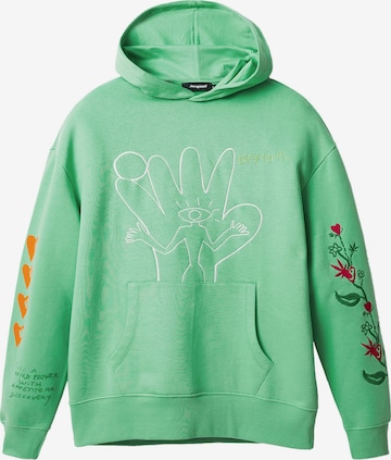 Desigual Sweatshirt 'Fix' i grön: framsida