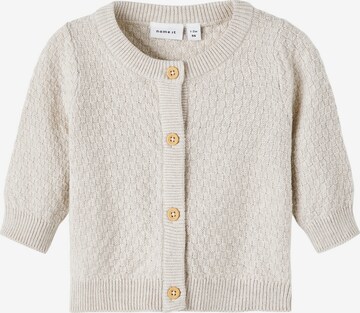 NAME IT Knit Cardigan 'Tefan' in Beige: front