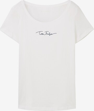 T-shirt TOM TAILOR en blanc : devant