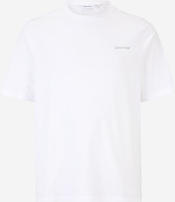 T-Shirt Calvin Klein Big & Tall en blanc : devant