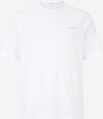 Calvin Klein Big & Tall Shirt in Wit: voorkant