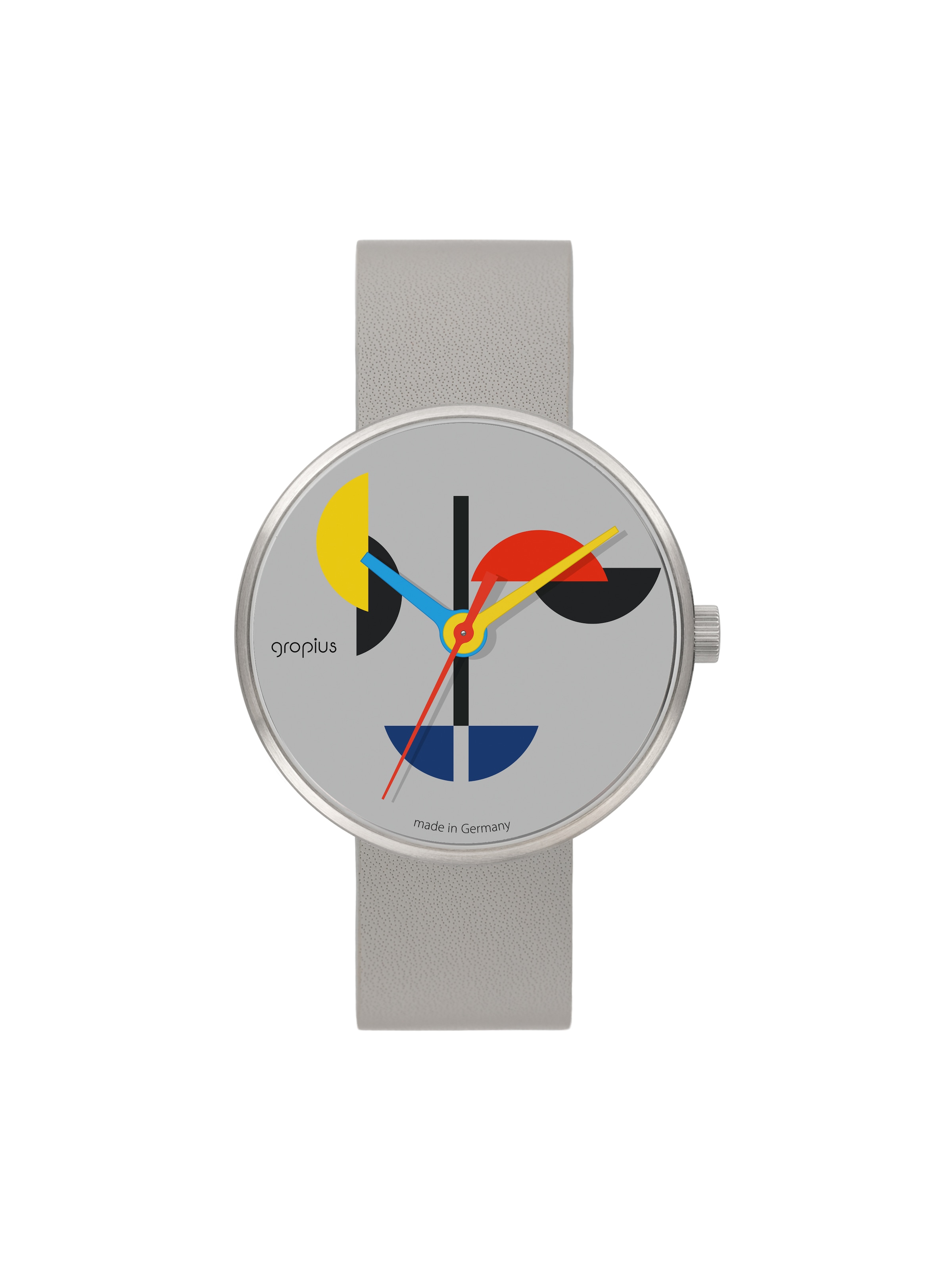 WALTER GROPIUS Analog Watch 'TRIADE DER SINNE' in Grey: front