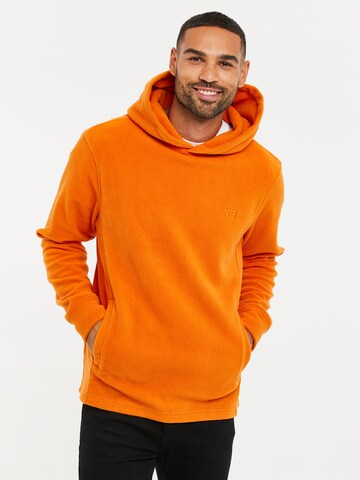 Threadbare Sweatshirt 'THB Fitness Fleece Hoody Ryan' in Orange: front