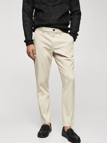 MANGO MAN Regular Broek 'Prato' in Beige: voorkant