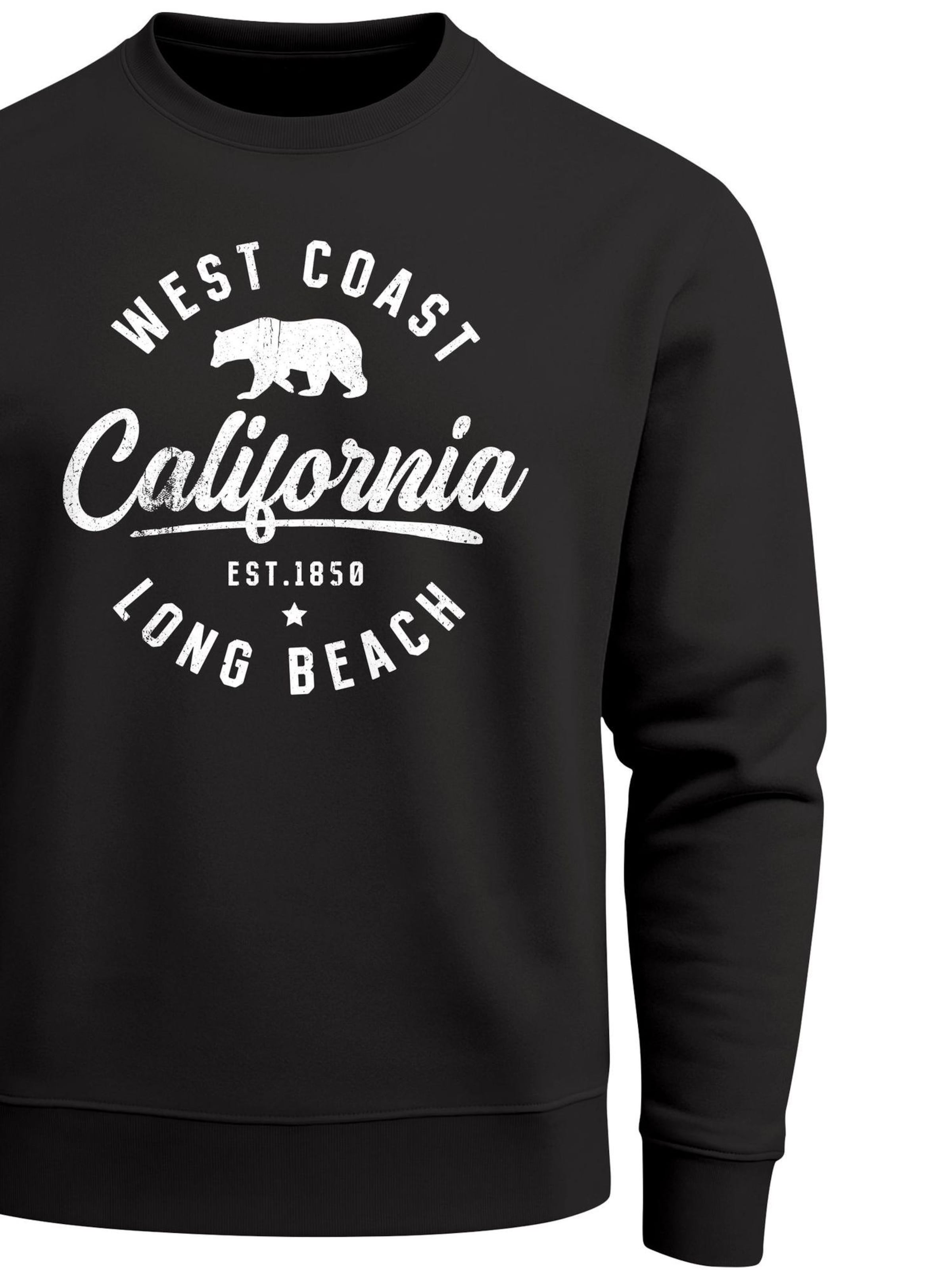 Neverless Sweatshirt 'California Bear' in Black