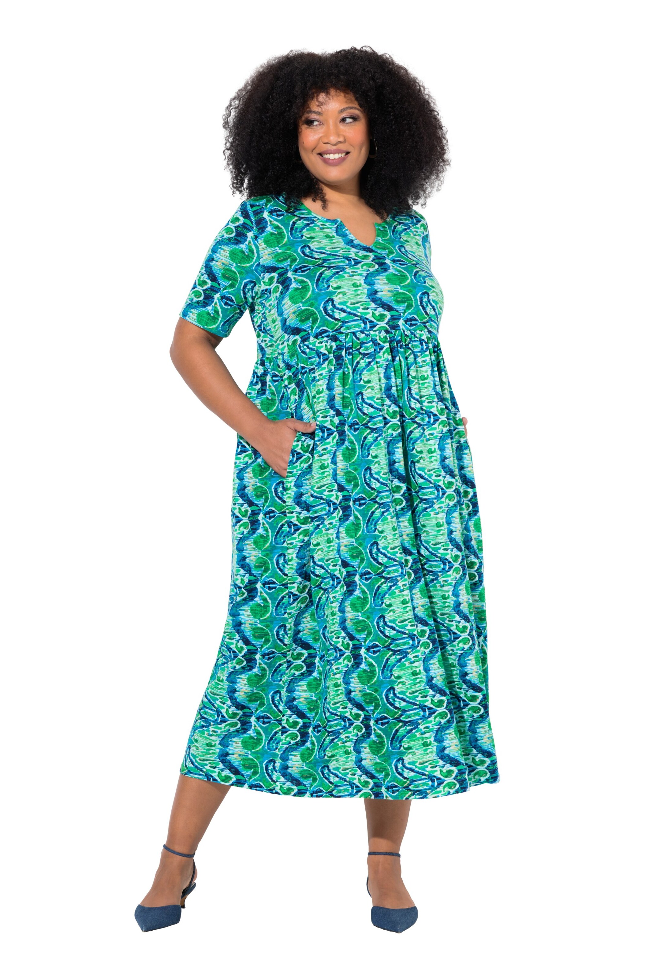 Ulla Popken Kleid in Blau: Vorderseite