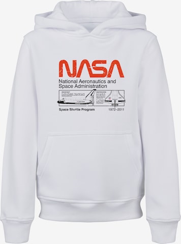 F4NT4STIC Sweatshirt 'NASA Classic Space Shuttle White' in Wit: voorkant