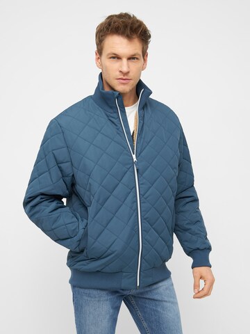 Derbe Between-Season Jacket 'Quiltby Cozy' in Blue: front