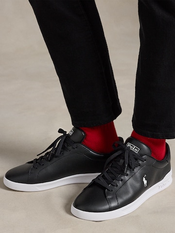 Polo Ralph Lauren Sneakers laag 'HRT CT II-SNEAKERS-HIGH TOP LA' in Zwart
