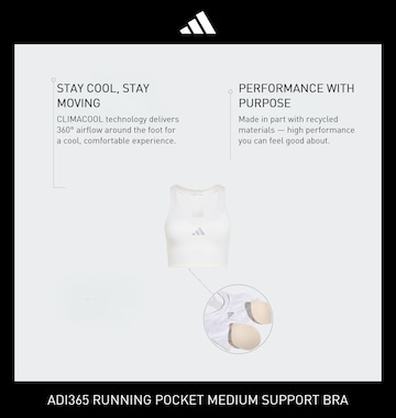 ADIDAS PERFORMANCE Bustier Sportmelltartók 'Adi365' - fehér