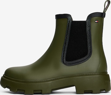 TOMMY HILFIGER Rubber boot in Green: front