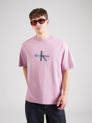 Calvin Klein Jeans Póló - rózsaszín: elől