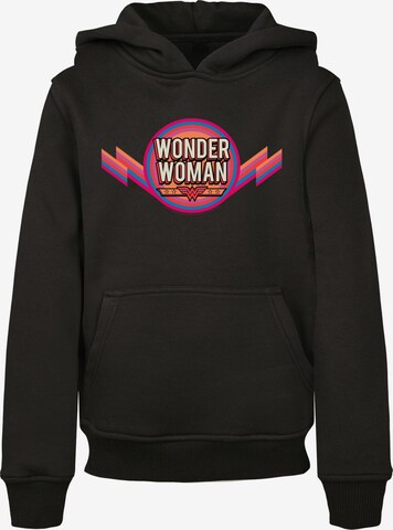F4NT4STIC Sweatshirt 'DC Comics Wonder Woman Rainbow Logo' in Zwart: voorkant
