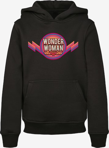 F4NT4STIC Sweatshirt 'DC Comics Wonder Woman Rainbow Logo' in Black: front