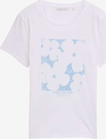 TOM TAILOR DENIM T-shirt i vit: framsida