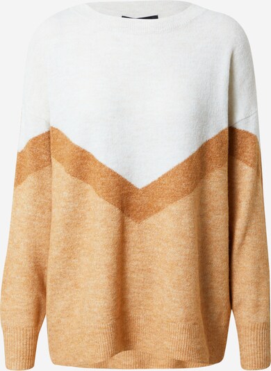 VERO MODA Pullover 'Gingo' in beigemeliert / hellbraun / weiß, Produktansicht