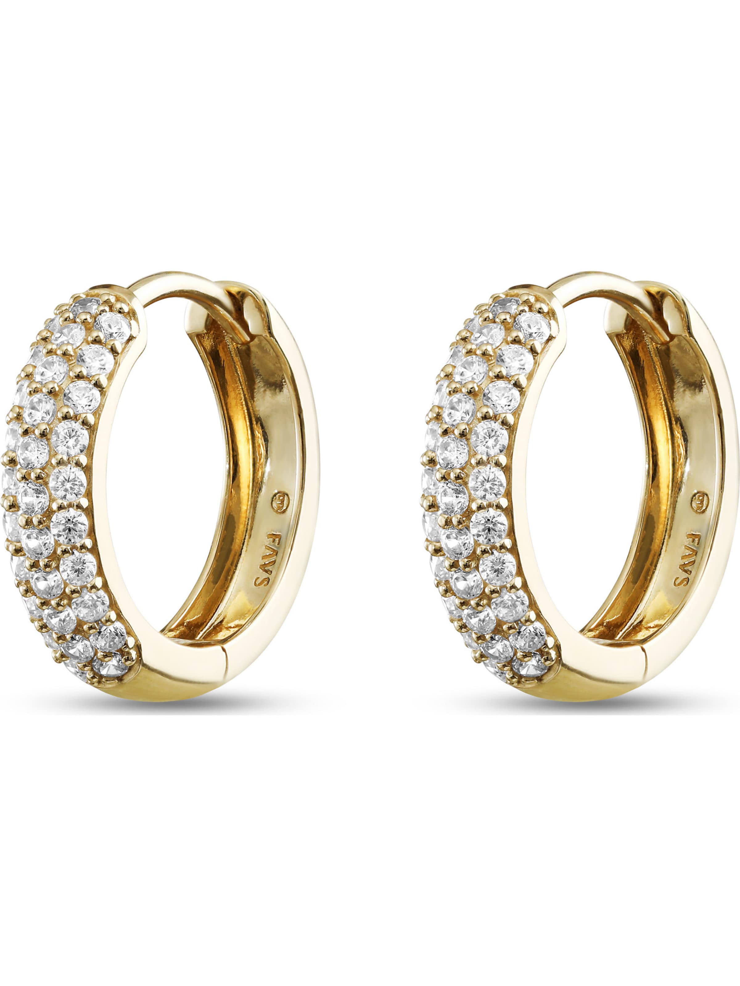 FAVS Earrings in Gold: front