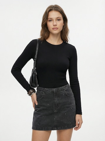 studioselect Κορμάκι-μπλουζάκι 'Jale' σε μαύρο: μπροστά