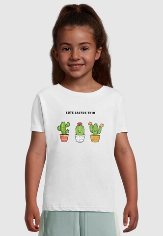 Merchcode - Camisola 'Cute Cactus Trio' em branco: frente