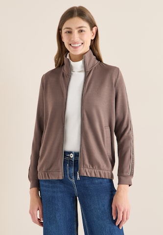 CECIL Zip-Up Hoodie in Beige: front