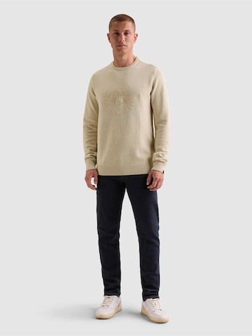 Pull-over 'Pullover with crewneck and artwork' PME Legend en blanc